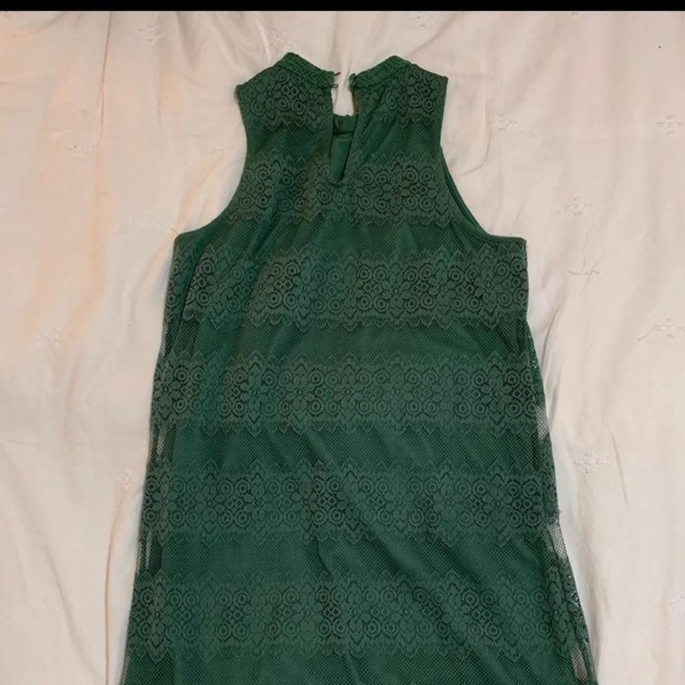 Green lace dress